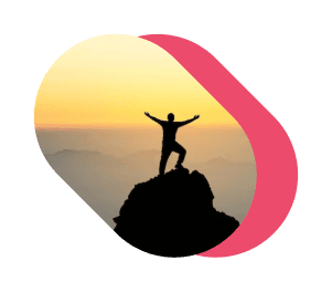 Человек, стоящий на вершине горы / Person standing on the top of a mountain