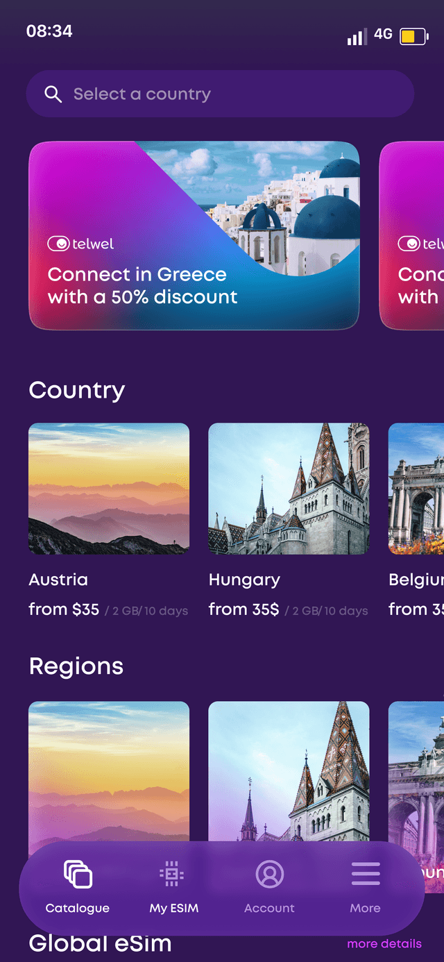 Choose Country and Plan