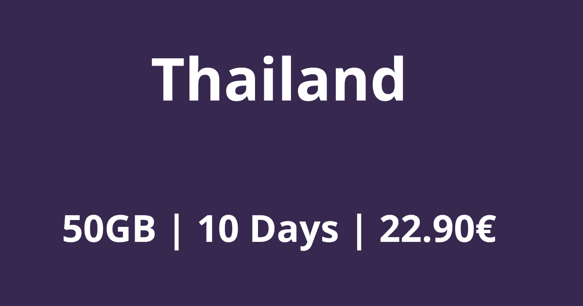 New data plan for Thailand