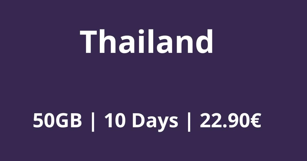 Новый пакет интернета для Таиланда